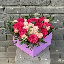Цветочная композиция из Розы в коробке в Краснознаменский