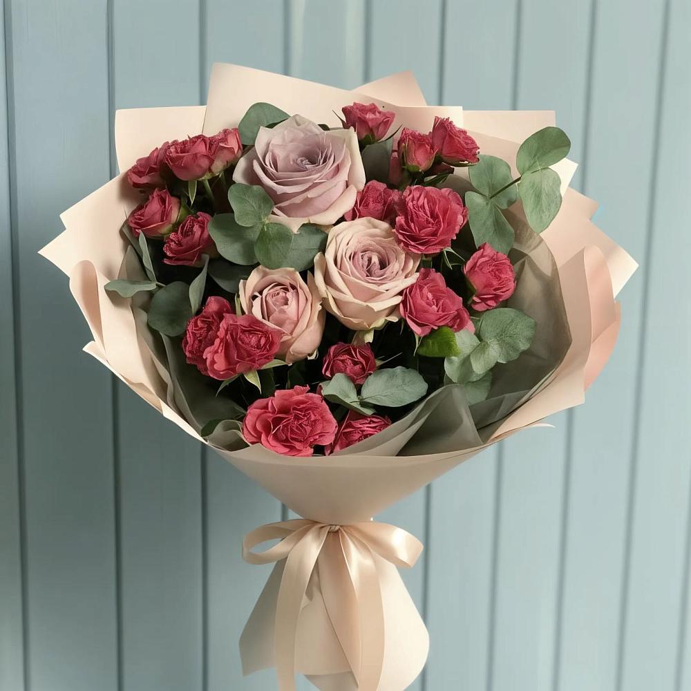 Букет цветов из: Гвоздики и Розы в Краснознаменский