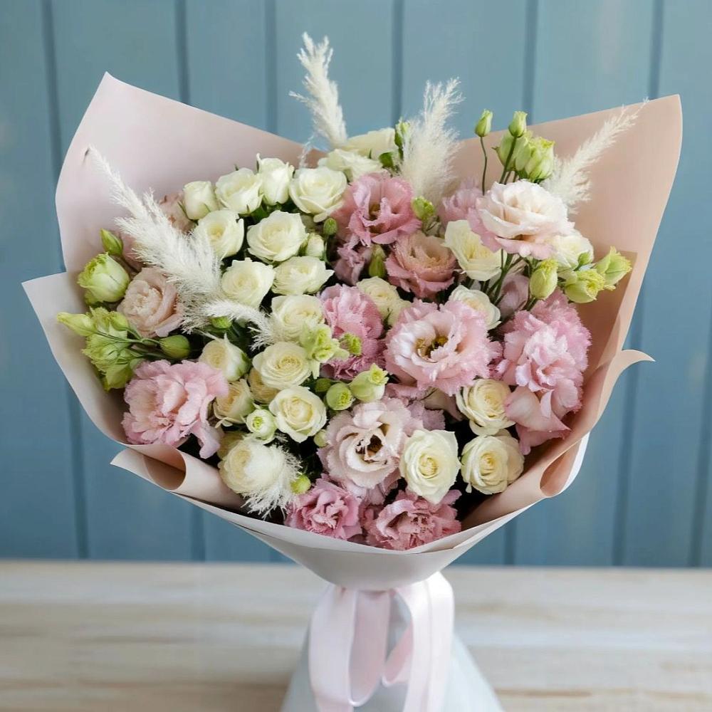 Букет цветов из: Альстромерии и Розы в Краснознаменский