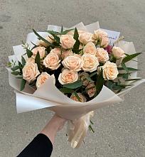 Букет Кремовые розы Латте в Краснознаменский