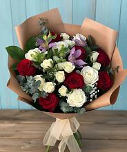 Букет цветов из:  Розы и Альстромерии в Краснознаменский