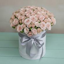 Цветочная композиция из Розы в шляпной коробке в Краснознаменский