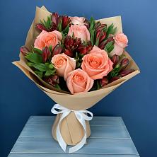 Букет цветов из:  Розы и Альстромерии в Краснознаменский