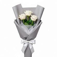 Букет 3 белые розы #REPLACE_PRED# Краснознаменский