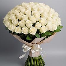 Букет 101 беля роза Белоснежка в Краснознаменский