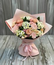 Букет цветов из:  Гвоздики, Розы и Хризантемы в Краснознаменский