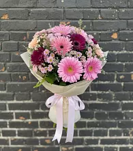 Букет цветов из:  Герберы и Хризантемы в Краснознаменский