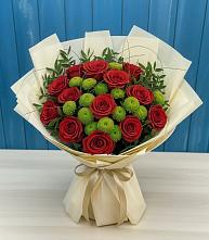 Букет цветов из:  Розы и Хризантемы в Краснознаменский