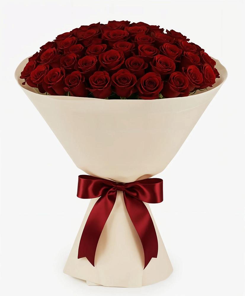 Букет 101 Бордовая роза Блэк Бакарра в Краснознаменский