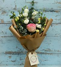 Букет цветов из:  Розы и Лизиантусы в Краснознаменский